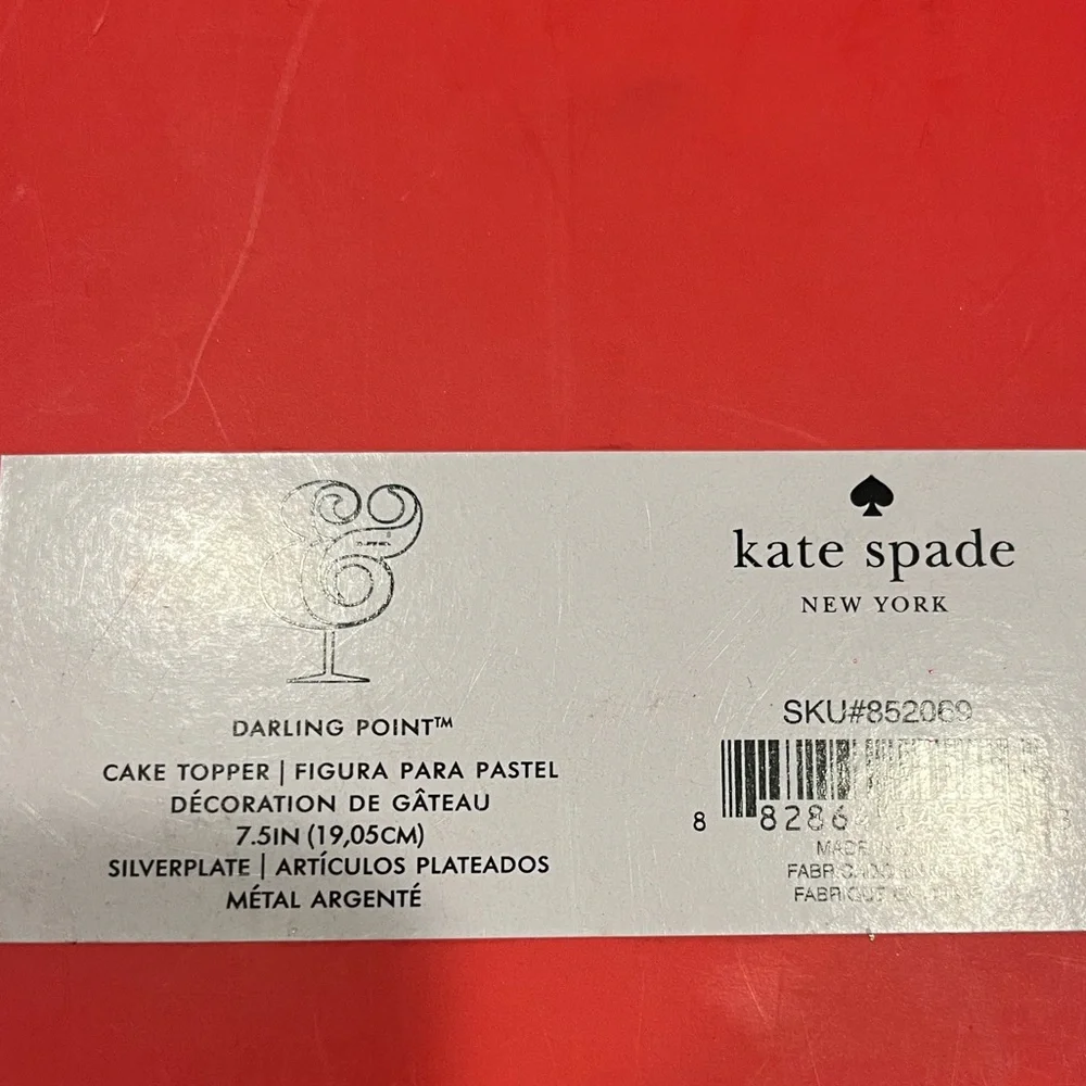 Kate Spade New York wedding cake topper